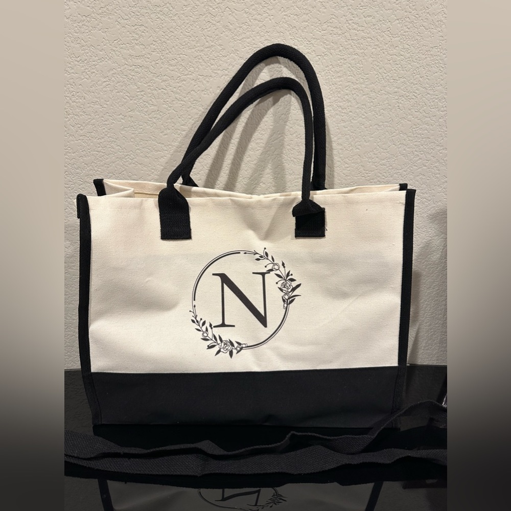 Custom monogram tote